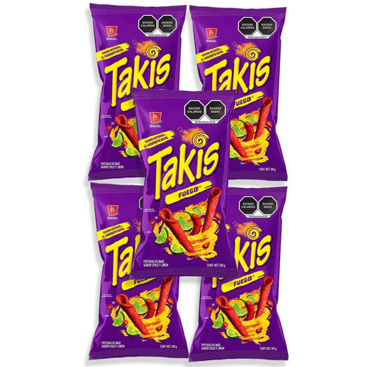 Takis Fuego Mexican chips BARCEL, 4 Bags (70 G EACH) – SnacksMexico