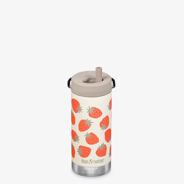 Klean Kanteen 12 oz Insulated Twist Cap Wide Bottle | Strawberries