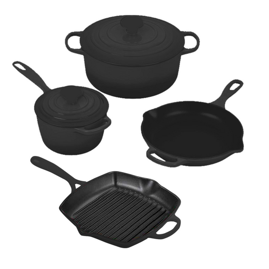 4-Piece Pre-Seasoned Cast Iron Mini Cookware Set