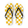 Yellow & White Flip Flops