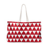 Red and White Weekender Bag