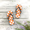 Orange & White Flip Flops