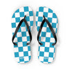 Turquoise & White Flip Flops