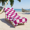 Pink & White Beach Towel