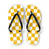 Yellow & White Flip Flops