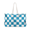 Turquoise and White Weekender Bag