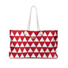 Red and White Weekender Bag