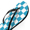 Turquoise & White Flip Flops