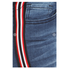 Jeans with Red White Black Stripe