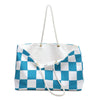 Turquoise and White Weekender Bag