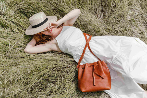 leather bucket bag