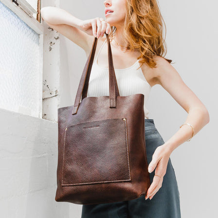 All Color: Coldbrew | handmade leather crossbody tote bag