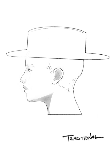 traditional style hat wearing