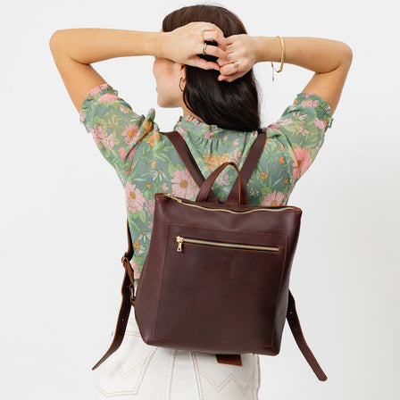 textured leather backpack Nero, HealthdesignShops