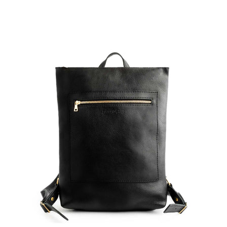 All Color: Pebbled--black | Rectangular slim leather backpack