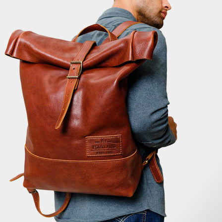 All Color: Nutmeg | leather backpack handmade travel bag