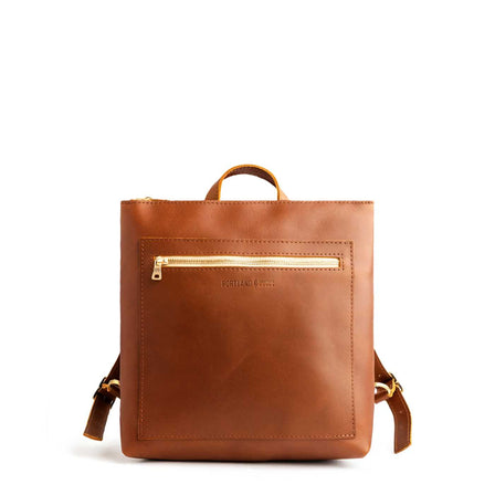 All Color: Honey | Square slim leather tote backpack