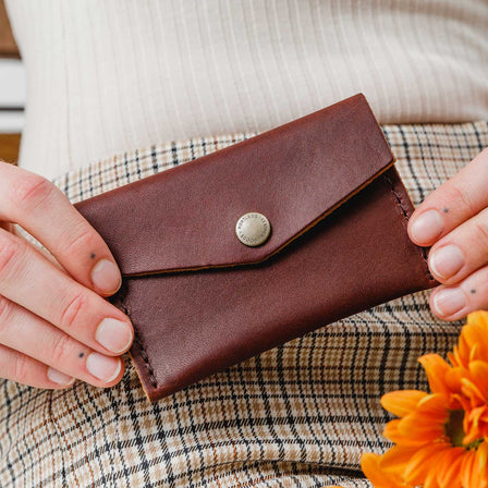 Mini Envelope Wallet - Neutral Colors Brown