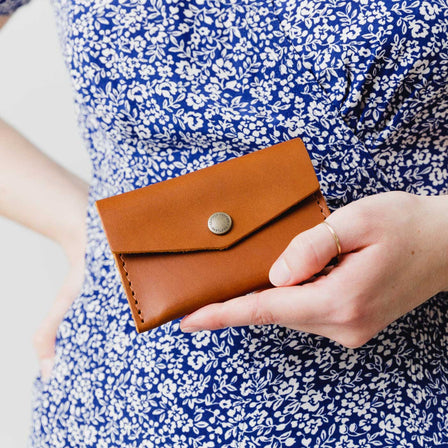 All Color: Honey | leather envelope card wallet