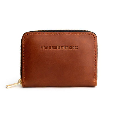 Accordion Zip Wallet, Nutmeg