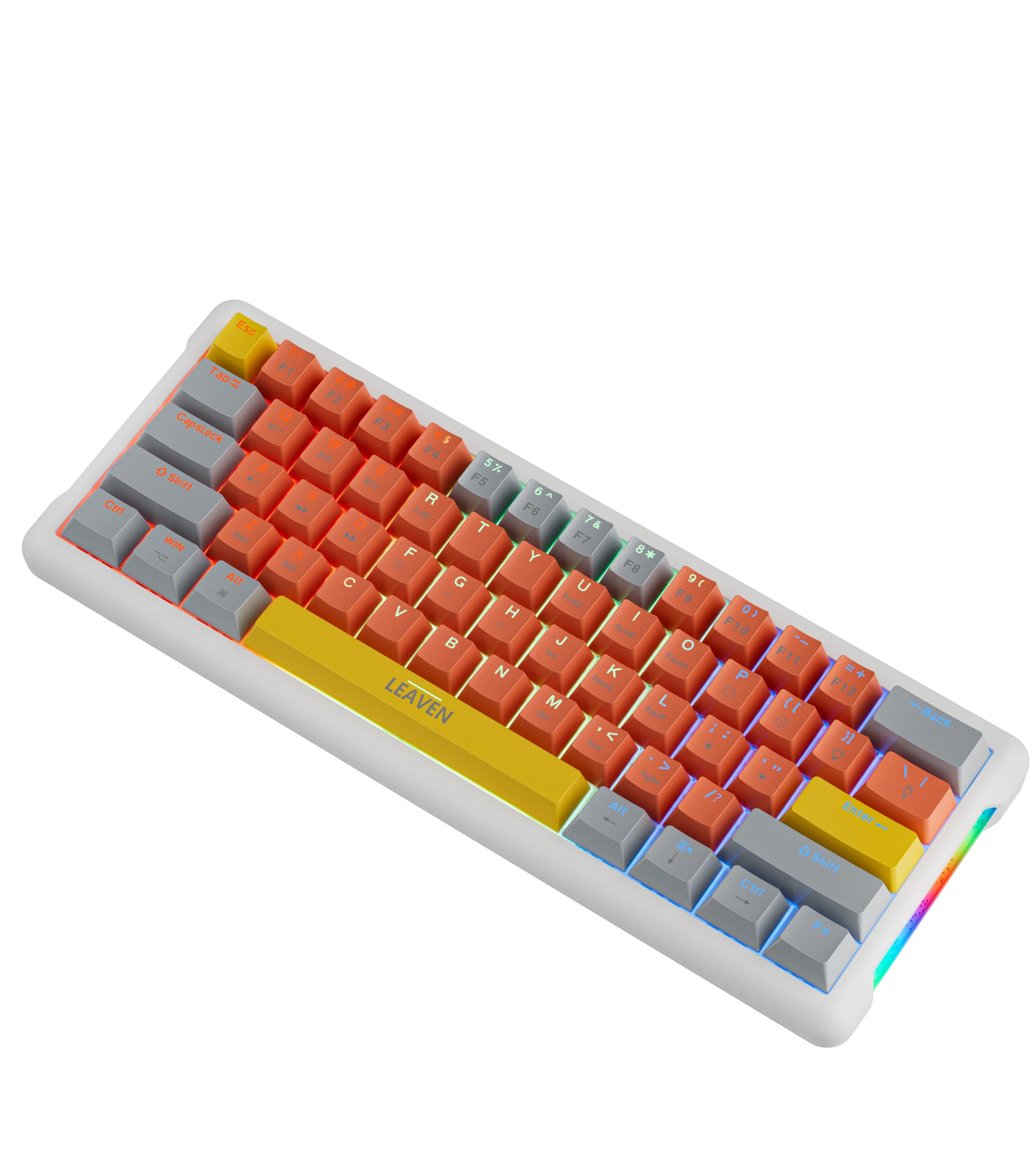 Fashion 61 Keys Keyboard 60% RGB LED Backlit Mechanical Keyboard Teclado Gamer Wired Ergonomic Mini Gaming Keyboard