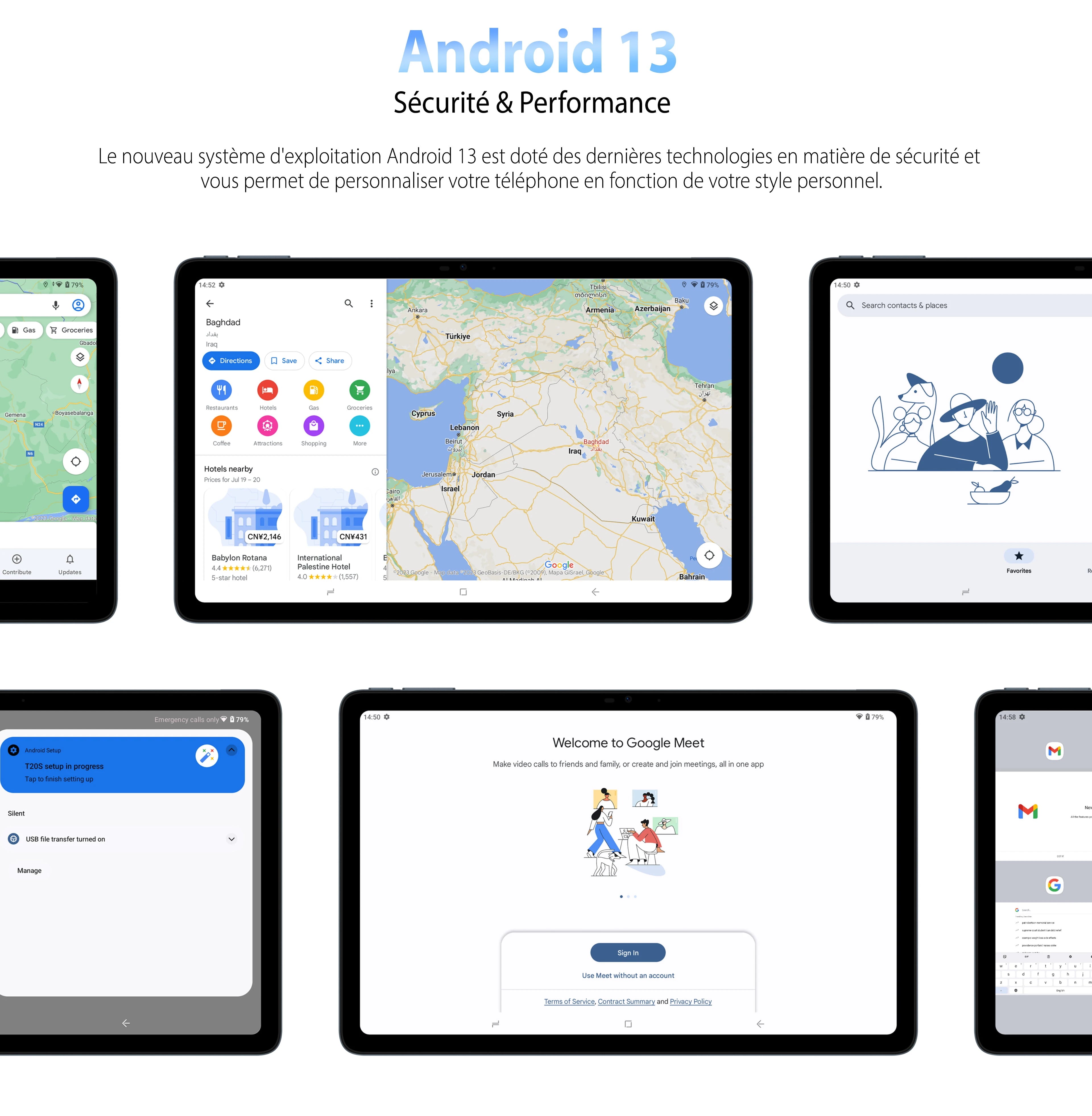 Doogee T20s - DOOGEE Tablette Android 13, Écran 10.4 2K, 8GO+128GO, 7