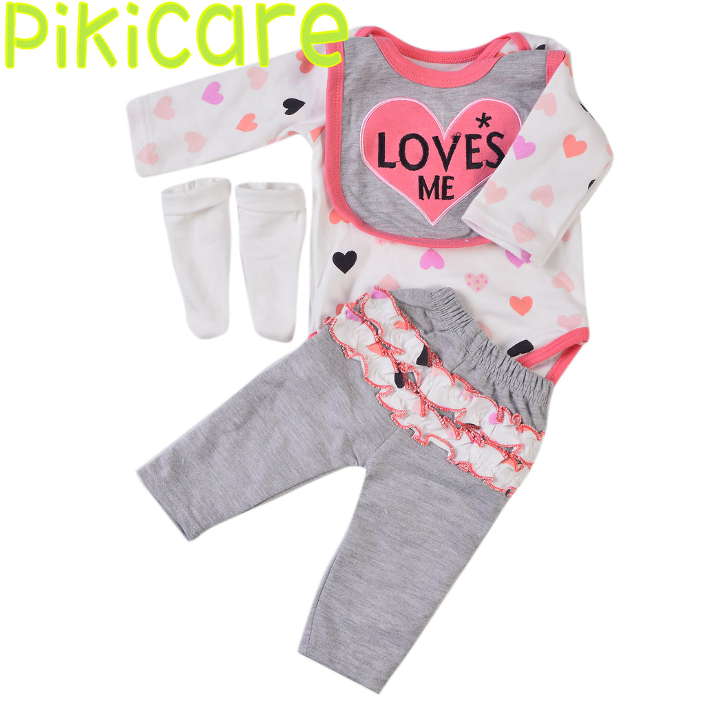 Pink Baby Doll Clothes 4pcs Set Outfit Accessories for 20-22 Inch Newb –  Pinky Reborn