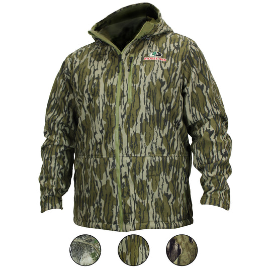 Wasatch Mid-Season Sherpa Fleece Ultra-Quite Bow Hunting Jacket (Color: Mossy Oak Bottomland, Size: XL)