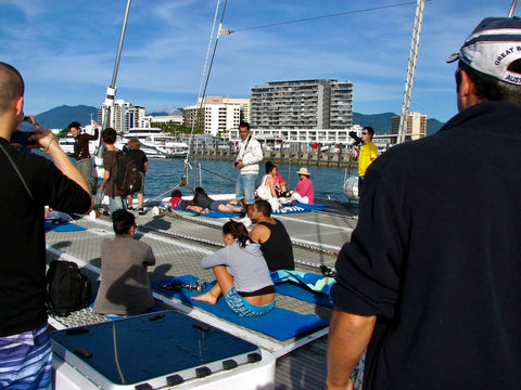 View of Cairns from catamaran, Royal Spirit, Great Barrier Reef, Queensland, Ausstralia