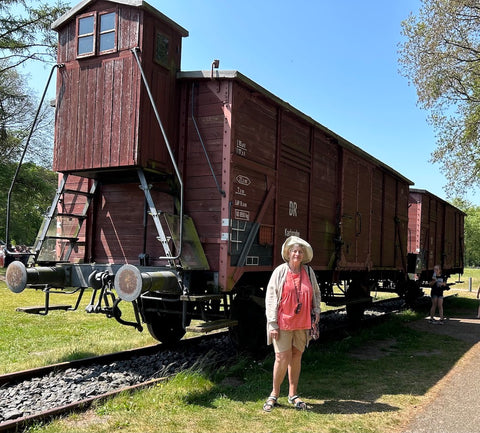 Deportation train at Nazi Transit Camp, Westerbork, Drenthe, The Netherlands