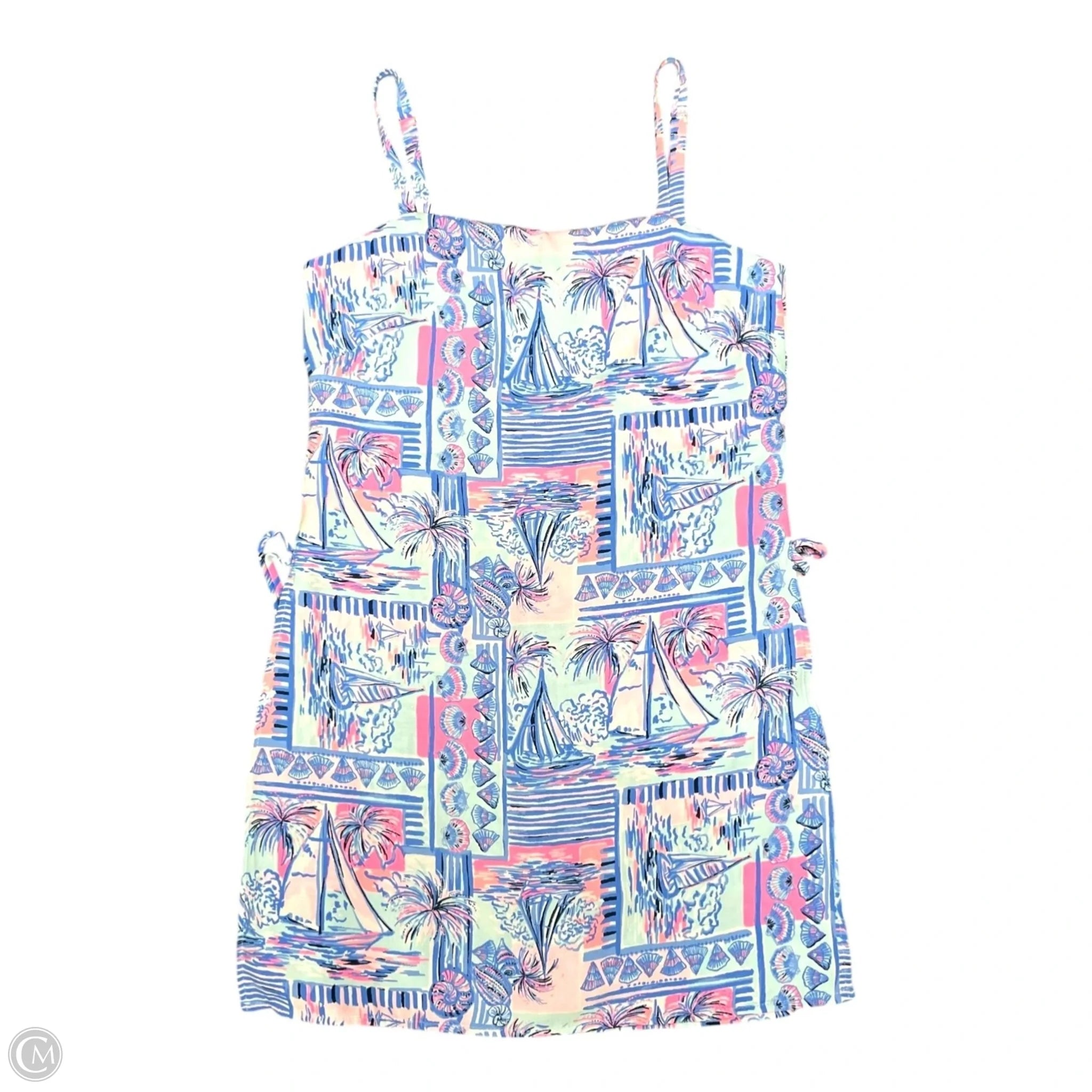Romper Designer By Lilly Pulitzer In Blue & Pink, Size: 0
