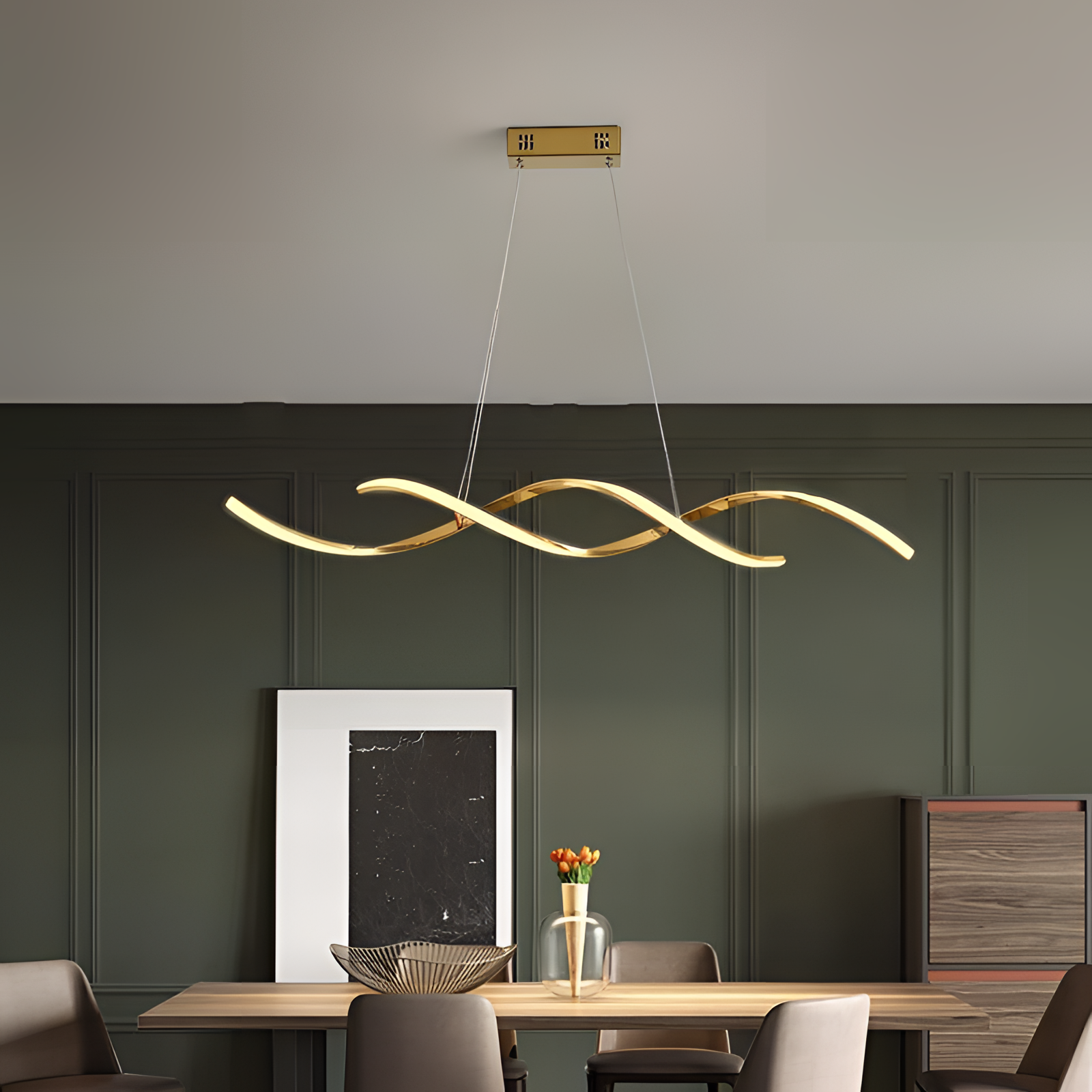 Winder Adjustable Pendant Light - Chrome/Gold