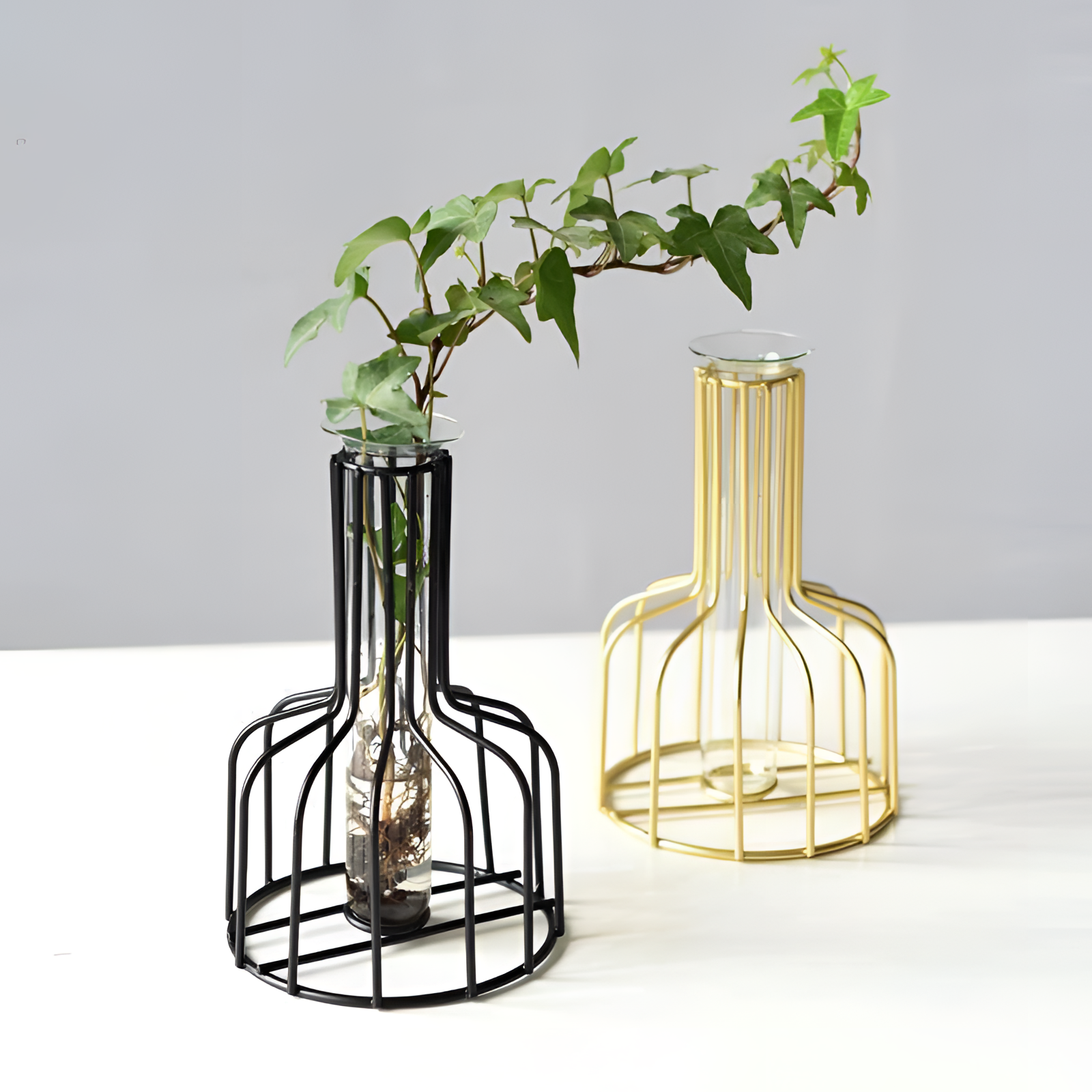 Gold Iron Tabletop Vase