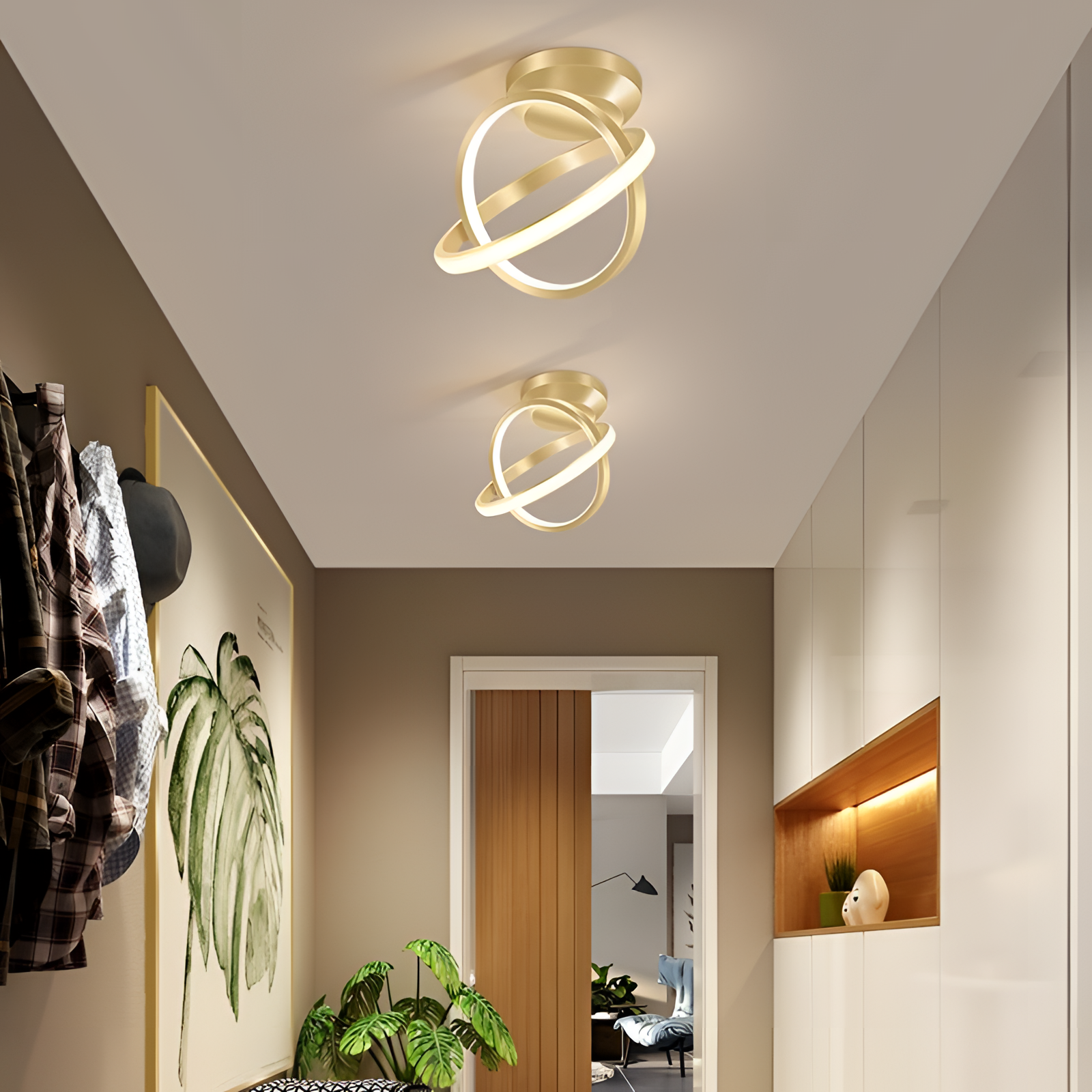 Lalit Art Deco Multi-Disc Ceiling Light