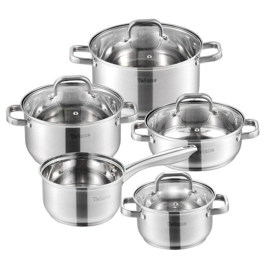 Cookware Set Kitchen Stainless Steel 9-Piece Cooking Pot Set,Induction –  Nordic Abode