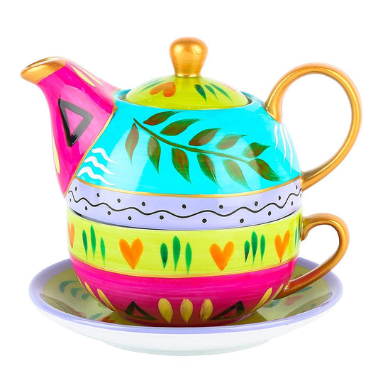 Artvigor, Tea for One Teapot And Cup Servizio da tè in Porcellana