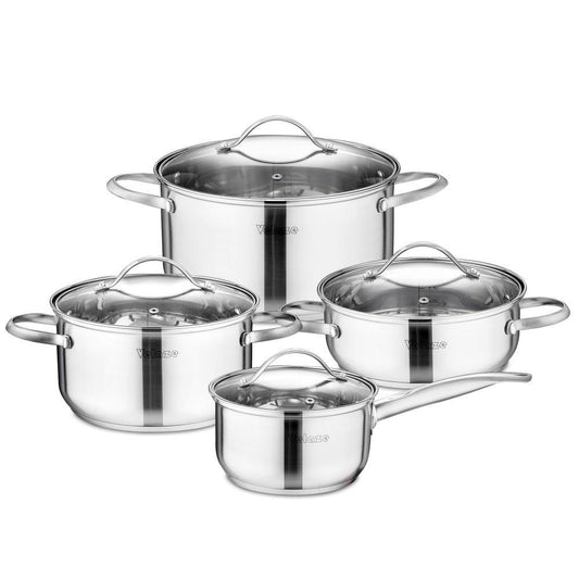 Cookware Set Kitchen Stainless Steel 9-Piece Cooking Pot Set,Induction –  Nordic Abode