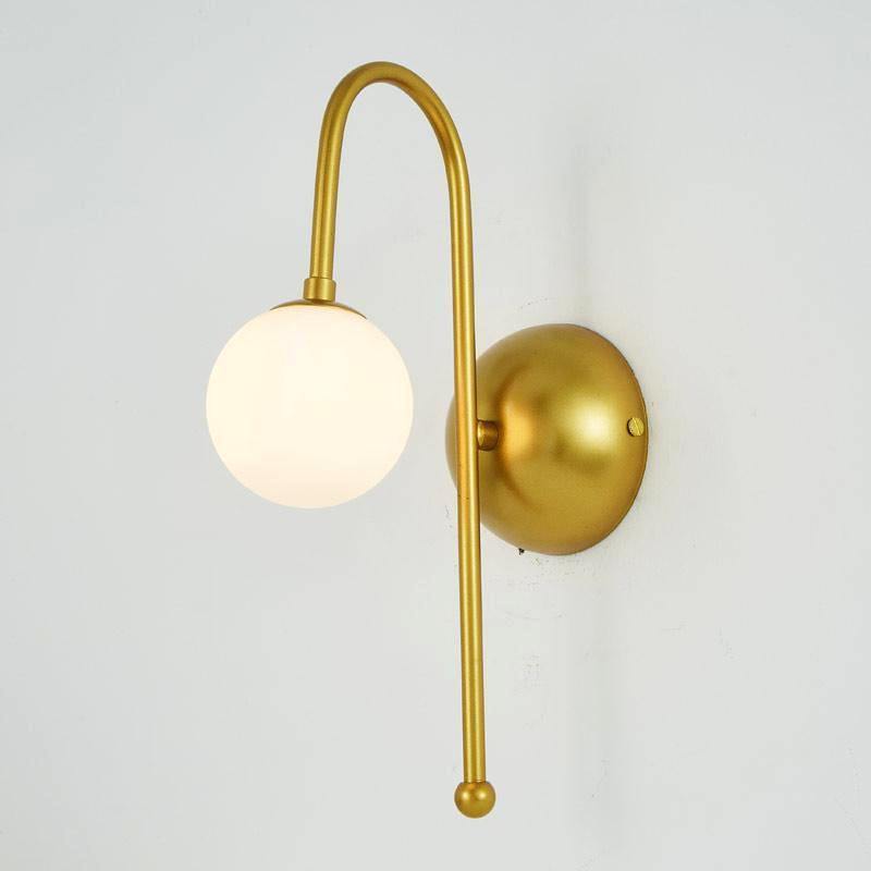 Curved Gold Iron Wall Lamp (Small) - Nordic Side - 