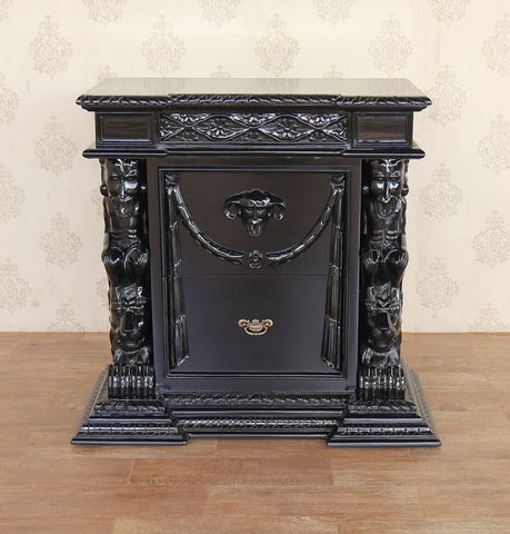 Hand Carved Gothic Nightstand