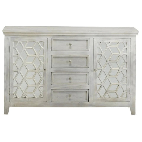 Hand Carved Mirrored Sideboard