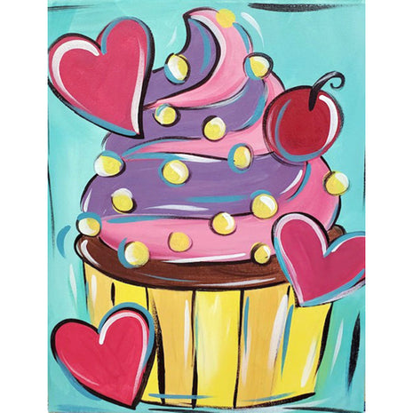 Creativity For Kids Paint By Number Kit 9X9 Cupcake Pop Art