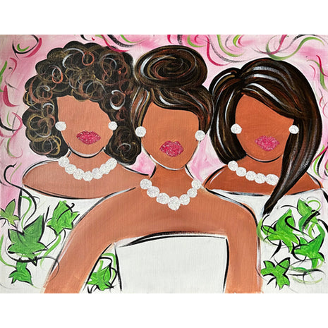 Sorority Sisters Canvas Paint Kit – Sips n Strokes
