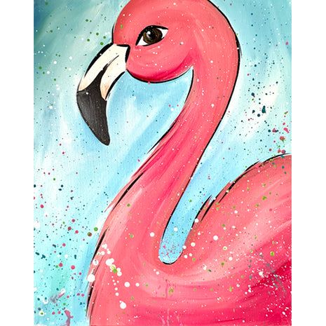 Flamingo Canvas Paint Kit – Sips n Strokes