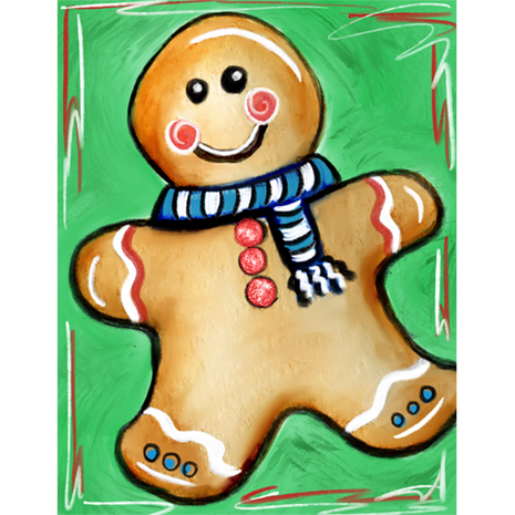 Gingerbread Man - Kid's at-Home Paint Kit