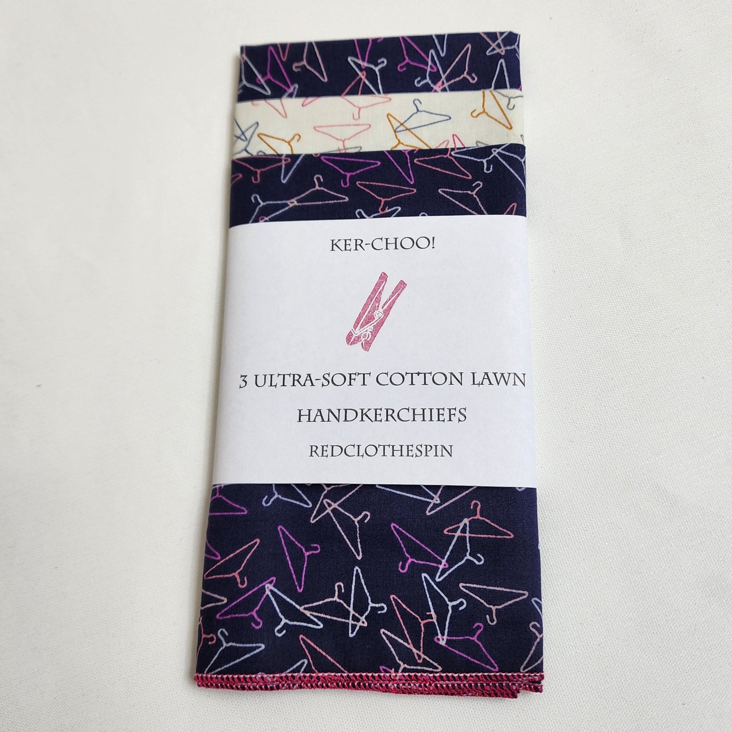 Ker-Choo Handkerchief Set in Tiny Hangers