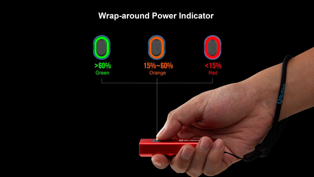 Olight Diffuse 700 EDC Pocket Flashlight Battery Indicator