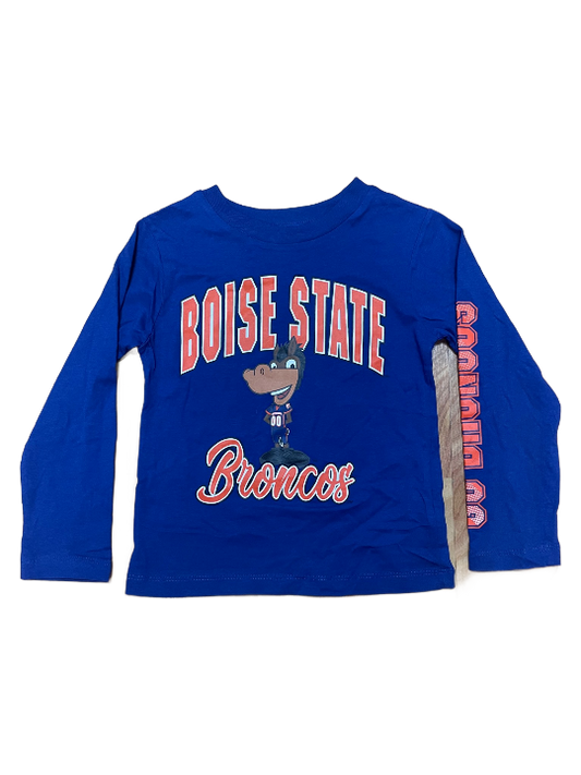 Youth Orange Boise State Broncos Dripping Helmet T-Shirt