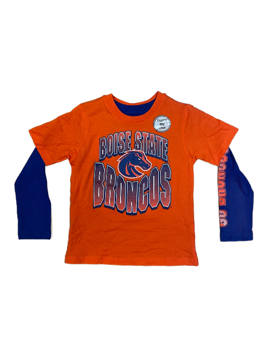 Toddler Black Boise State Broncos Dripping Helmet T-Shirt