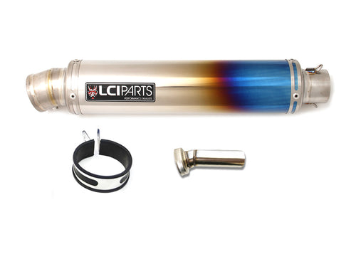汎用 LCIPARTS ラウンドフルチタンマフラー 差込径52.0mm – LCIPARTS