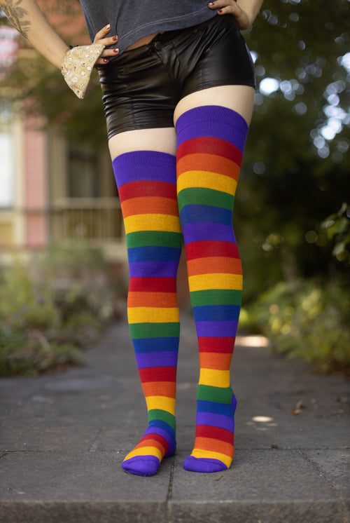 Rafal Vogue Glass Long Socks, Multicolor